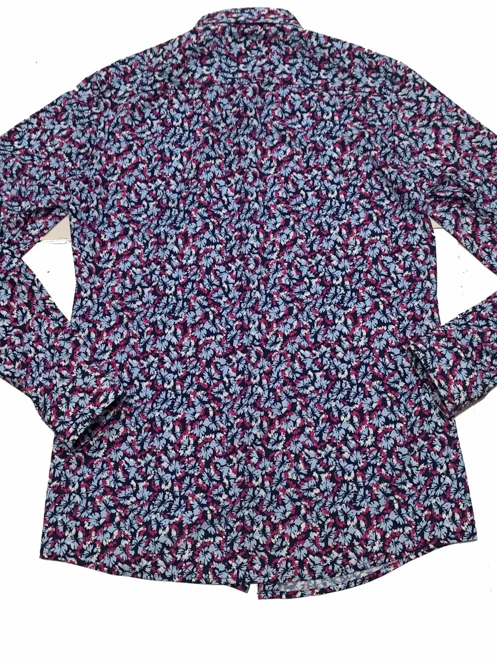 Boss Men’s Navy Floral Shirt with Pink & Light Blue Print